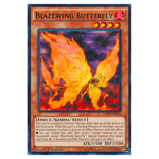 Yu-Gi-Oh! - Legendary Decks II - Blazewing Butterfly (Common) LDK2-ENJ18
