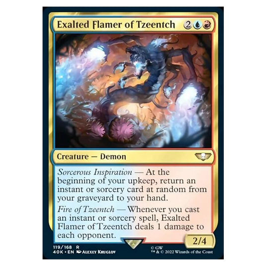 Magic The Gathering - Universes Beyond - Warhammer 40k - Exalted Flamer of Tzeentch - 119/168