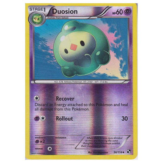 Pokemon - Black & White - (Reverse Holo) Duosion 56/114