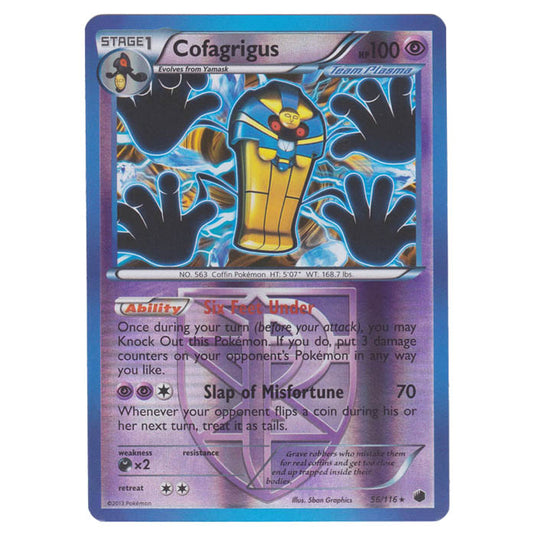 Pokemon - Black & White - Plasma Freeze - (Reverse Holo) Cofagrigus - 56/116