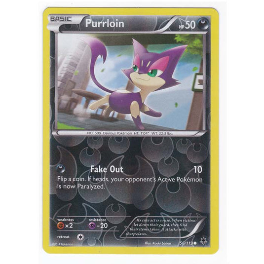 Pokemon - XY Phantom Forces - (Reverse Holo) - Purrloin - 56/119