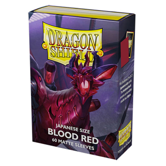 Dragon Shield - Japanese size - Matte Sleeves - Blood Red 'Juusouken' (60 Sleeves)