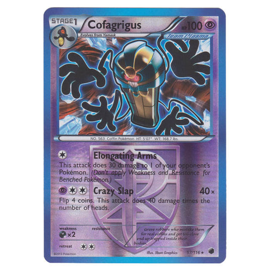 Pokemon - Black & White - Plasma Freeze - (Reverse Holo) Cofagrigus - 57/116