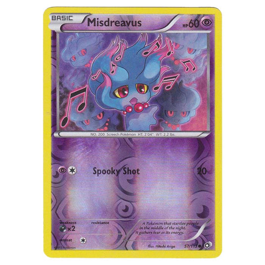 Pokemon - Black & White - Legendary Treasures - (Reverse Holo) Misdreavus - 57/113