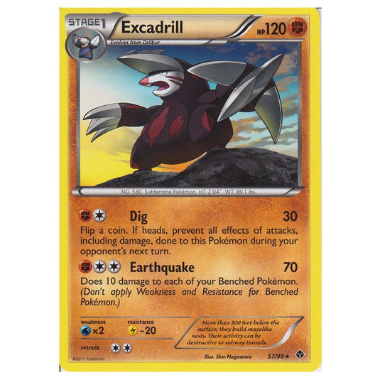 Pokemon - Black & White - Emerging Powers - Excadrill 57/98