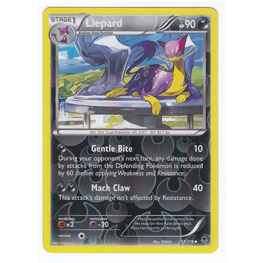 Pokemon - XY Phantom Forces - (Reverse Holo) - Liepard - 57/119