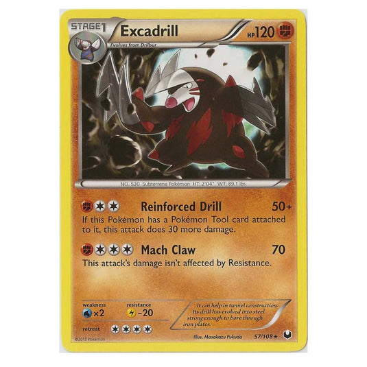 Pokemon - Black & White - Dark Explorers - Excadrill - 57/108