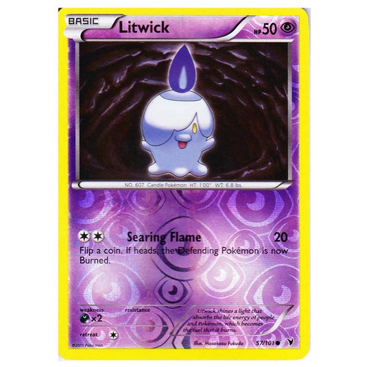 Pokemon - Black & White - Noble Victories - (Reverse Holo) - Litwick 57/101