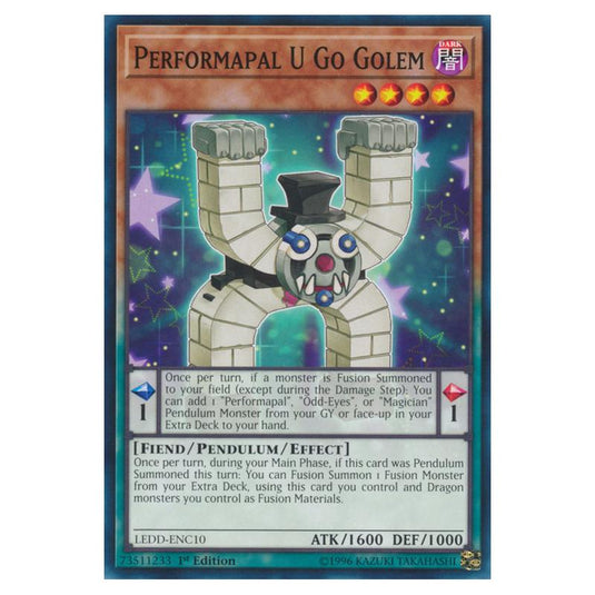 Yu-Gi-Oh! - Legendary Dragon Decks - Performapal U Go Golem (Common) LEDD-ENC10