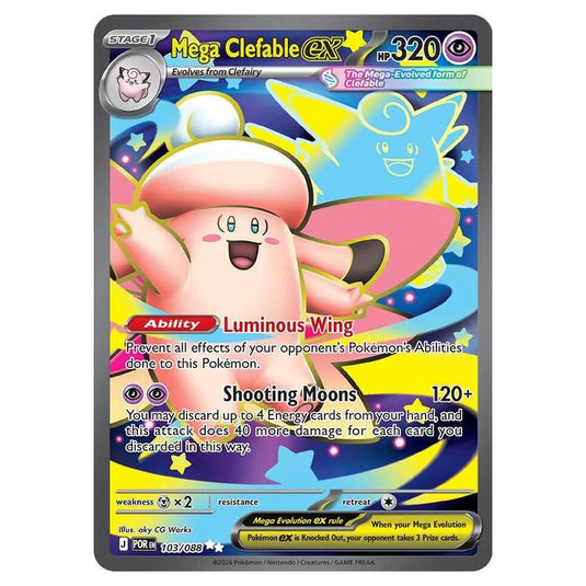 Pokemon - Mega Evolution - Perfect Order - Mega Clefable ex - 103/088