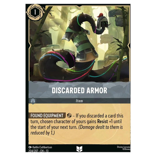 Lorcana - Attack of the Vine! - Discarded Armor (Uncommon) - 204/207
