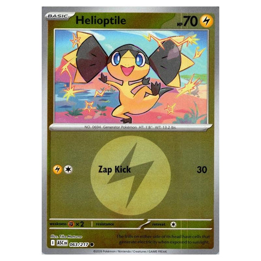Pokemon - Mega Evolution - Ascended Heroes - Energy Reverse Holo - Helioptile - 063/217