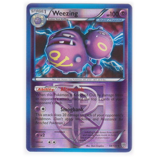 Pokemon - Black & White - Plasma Storm (Reverse Holo) - Weezing - 58/135