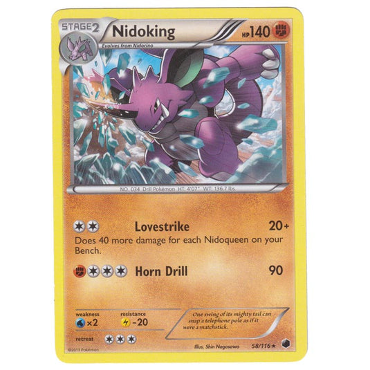 Pokemon - Black & White - Plasma Freeze - Nidoking - 58/116