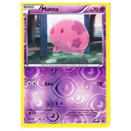 Pokemon - Black & White - Next Destinies - (Reverse Holo) Munna 58/99