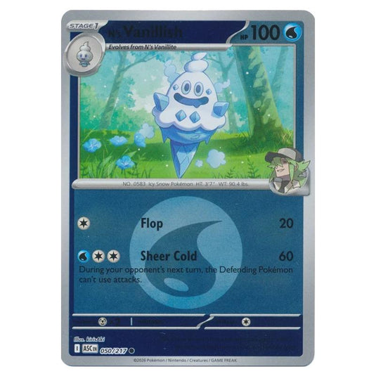 Pokemon - Mega Evolution - Ascended Heroes - Energy Reverse Holo - N's Vanillish - 050/217