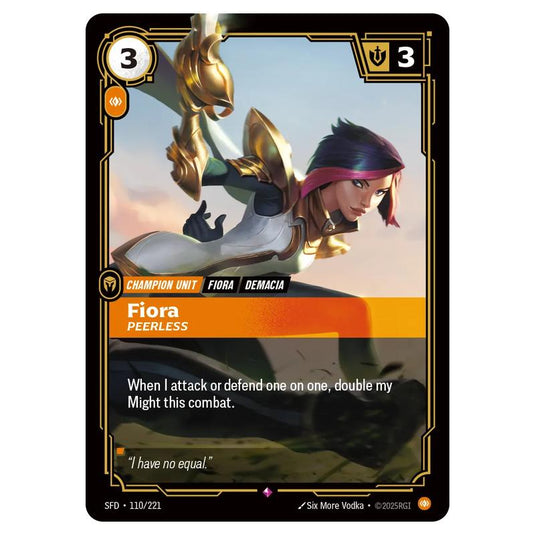 Riftbound: League of Legends TCG - Spiritforged - Fiora - Peerless - 110/221