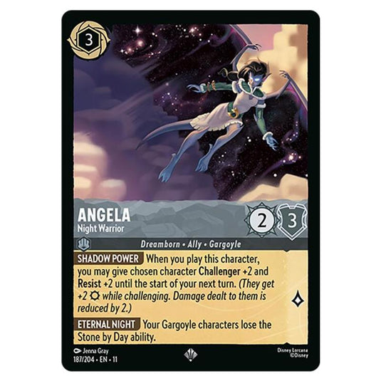 Lorcana - Winterspell - Angela - Night Warrior (Super Rare) - 187/204