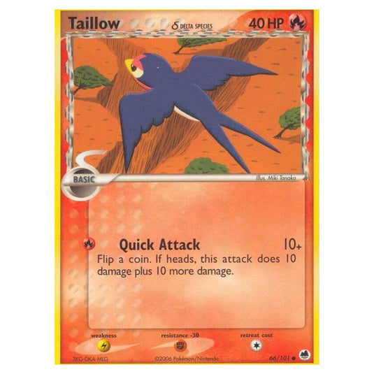 Pokemon - EX Dragon Frontiers - Taillow δ Delta Species - 066