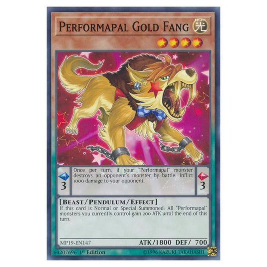Yu-Gi-Oh! - 2019 Gold Sarcophagus Tin Mega Pack - Performapal Gold Fang (Common) MP19-EN147