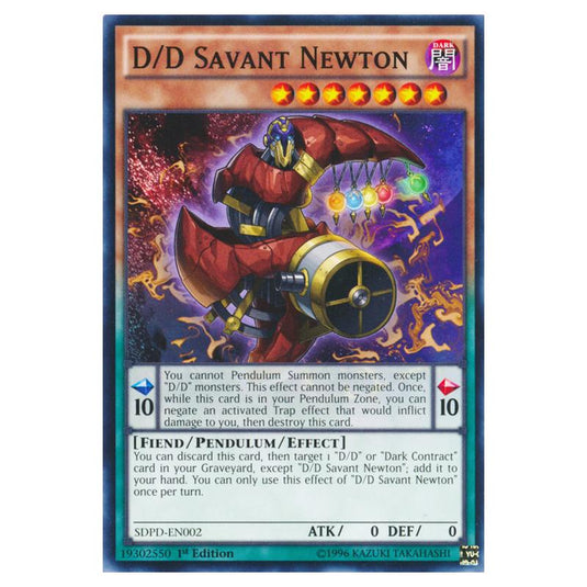 Yu-Gi-Oh! - Pendulum Domination Structure Deck - D/D Savant Newton (Common) SDPD-EN002