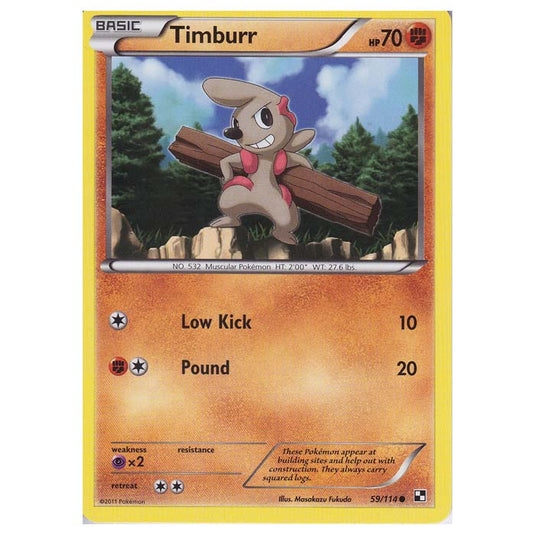 Pokemon - Black & White - Timburr 59/114