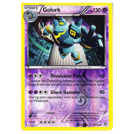 Pokemon - Black & White - Dragons Exalted - (Reverse Holo) Golurk - 59/124