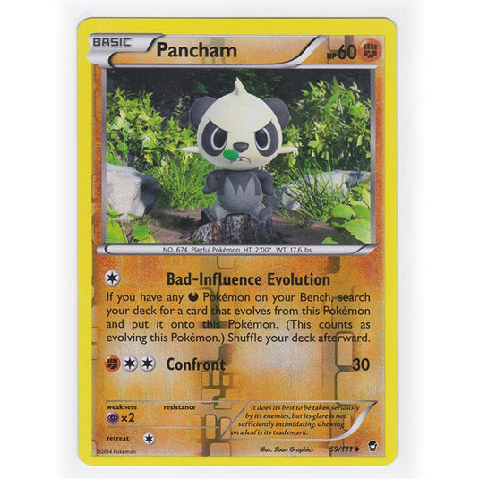 Pokemon - XY Furious Fists - (Reverse Holo) - Pancham - 59/111