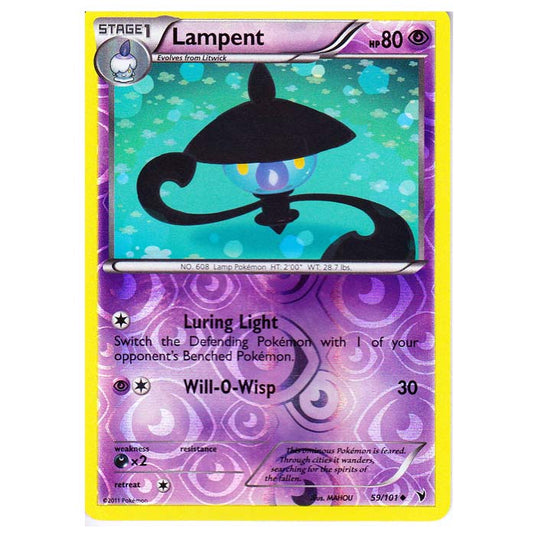 Pokemon - Black & White - Noble Victories - (Reverse Holo) - Lampent 59/101