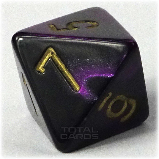 Chessex - Gemini 16mm D8 - Black-Purple w/Gold