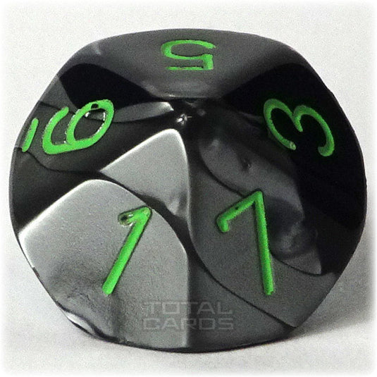 Chessex - Gemini 16mm D10 - Black-Grey w/Green