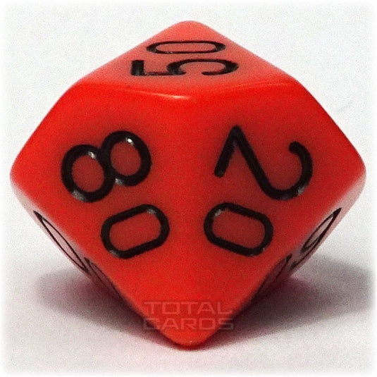 Chessex - Opaque 16mm D10/100 - Orange w/Black