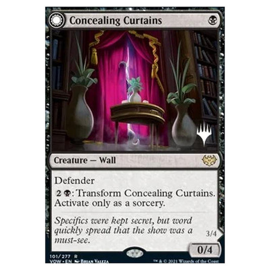 Magic The Gathering - Innistrad: Crimson Vow Promos - Concealing Curtains // Revealing Eye - 101/277