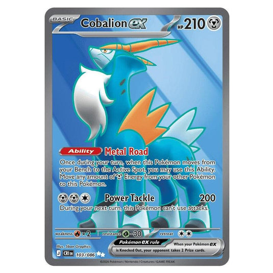 Pokemon - Mega Evolution - Chaos Rising - Cobalion ex - 103/086