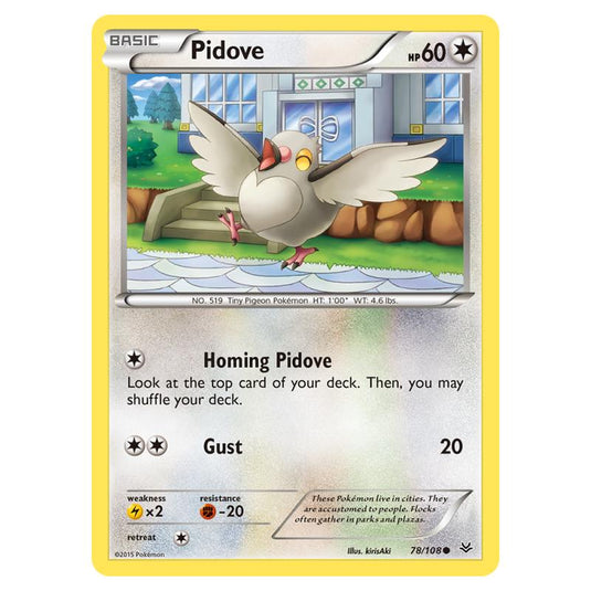 Pokemon - XY - Roaring Skies - Pidove - 78/108 (Reverse Holo)