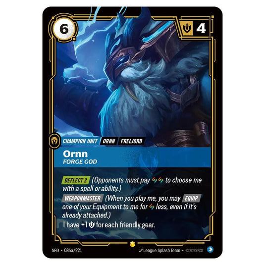 Riftbound: League of Legends TCG - Spiritforged - Ornn - Forge God - 085a/221