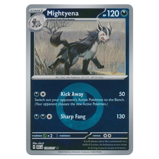 Pokemon - Mega Evolution - Ascended Heroes - Energy Reverse Holo - Mightyena - 129/217