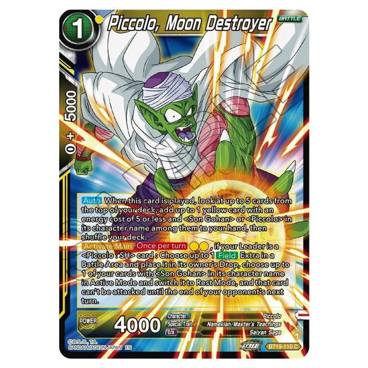 Dragon Ball Super - Fighter's Ambition - Piccolo, Moon Destroyer - BT19-110