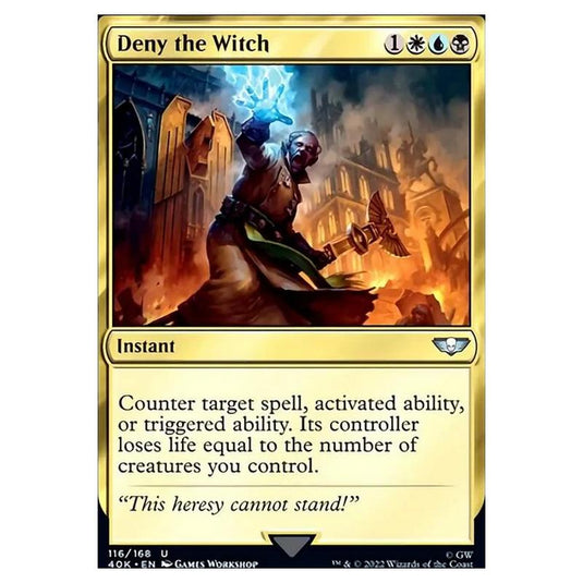 Magic The Gathering - Universes Beyond - Warhammer 40k - Deny the Witch - 116/168