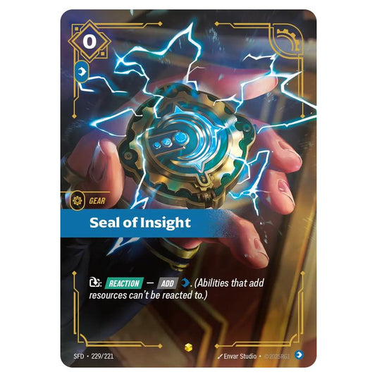 Riftbound: League of Legends TCG - Spiritforged - Seal of Insight - 229/221