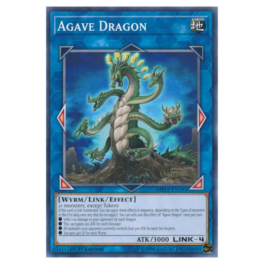 Yu-Gi-Oh! - 2019 Gold Sarcophagus Tin Mega Pack - Agave Dragon (Common) MP19-EN191
