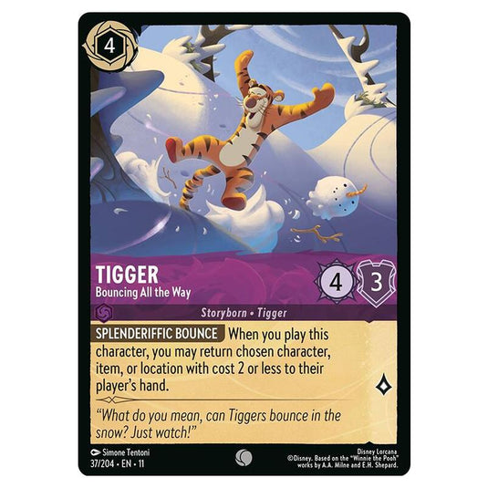 Lorcana - Winterspell - Tigger - Bouncing All the Way (Common) - 037/204