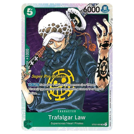 One Piece - ST-02: Starter Deck - Worst Generation - Super Pre-Release - Trafalgar Law - ST02-009p