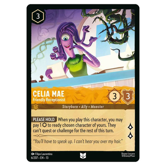 Lorcana - Attack of the Vine - Celia Mae - Friendly Receptionist (Uncommon) - 6/207