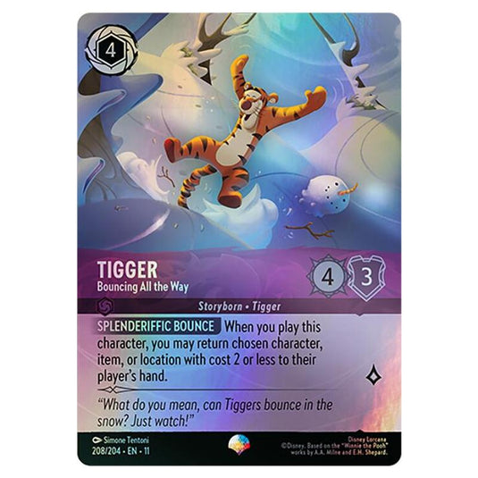 Lorcana - Winterspell - Tigger - Bouncing All the Way (Epic) - 208/204