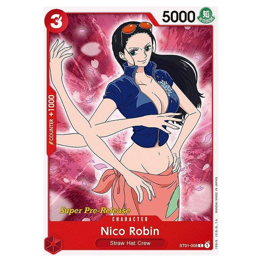 One Piece - ST-01: Starter Deck - Straw Hat Crew - Super Pre-Release - Nico Robin - ST01-008p
