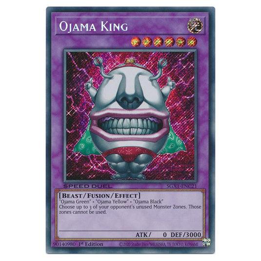 Yu-Gi-Oh! - Speed Duel GX - Duel Academy Box - Ojama King (Secret Rare) SGX1-ENC21