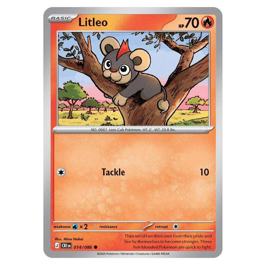 Pokemon - Mega Evolution - Chaos Rising - Litleo - 014/086