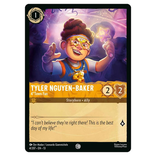 Lorcana - Attack of the Vine - Tyler Nguyen-Baker - 4*Town Fan (Common) - 4/207