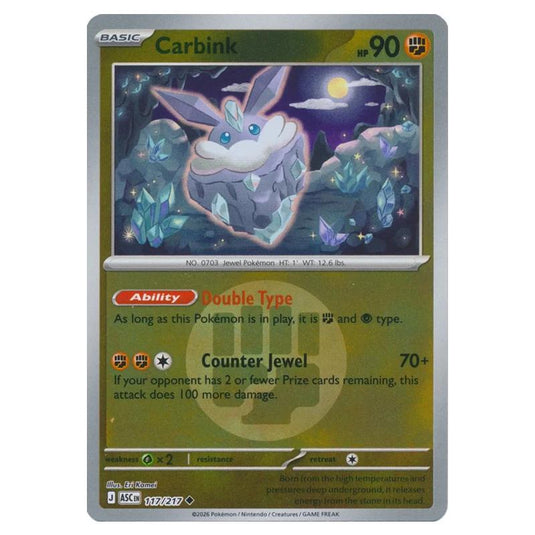 Pokemon - Mega Evolution - Ascended Heroes - Energy Reverse Holo - Carbink - 117/217